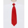 imageAllegra K Mens PreTied Zipper Tie Solid Color Formal Casual Adjustable 8cm Wide TieRed