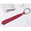 imageAllegra K Mens PreTied Zipper Tie Solid Color Formal Casual Adjustable 8cm Wide TieWine Red Long