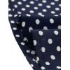 imageAllegra K Polka Dots Blouse for Womens Contrast Tie Peter Pan Collar Vintage ShirtDark Blue
