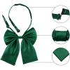 imageAllegra K PreTied Bowknot Bow Tie for Women Adjustable Bowtie Solid ColorDeep Green