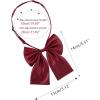 imageAllegra K PreTied Bowknot Bow Tie for Women Adjustable Bowtie Solid ColorWine Red