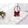 imageAllegra K PreTied Bowknot Bow Tie for Women Adjustable Bowtie Solid ColorWine Red
