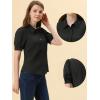imageAllegra K Smocked Blouse for Womens Point Collar Puff Sleeve Vintage Peasant TopBlack