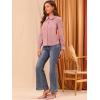 imageAllegra K Womens Button Down Shirt Peter Pan Collar Button Up Long Sleeve Top