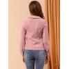 imageAllegra K Womens Button Down Shirt Peter Pan Collar Button Up Long Sleeve Top