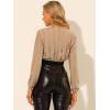 imageAllegra K Womens Cardigans Tie Waist Sheer Long Sleeve Crochet Shrug TopKhaki