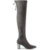 imageAllegra K Womens Chunky Heels Bling Rhinestone Over the Knee High BootsGrey