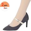 imageAllegra K Womens Elastic Detachable Buckle Shoe Ankle Straps Belt Band for HeelsApricot