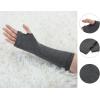 imageAllegra K Womens Fingerless Gloves Printed Elbow Length Knitted Arm WarmersGray