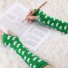 imageAllegra K Womens Fingerless Gloves Printed Elbow Length Knitted Arm WarmersGreen