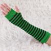 imageAllegra K Womens Fingerless Gloves Printed Elbow Length Knitted Arm WarmersGreen Black
