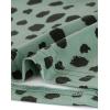 imageAllegra K Womens Leopard Print Round Neck Smock Waist Long Sleeve Ruffle Mini DressGreen