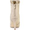 imageAllegra K Womens Mesh Heel Boots Stiletto Heels Ruffle Ankle BootsBeige