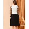 imageAllegra K Womens Peter Pan Collar Contrast Color Mesh Sheer Dots Print Long Sleeve Tops
