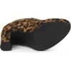 imageAllegra K Womens Platform Round Toe Chunky Heelss Ankle BootiesLeopard