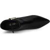 imageAllegra K Womens Pointed Toe Buckle Chunky Heels Ankle BootsBlack