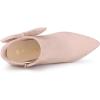 imageAllegra K Womens Pointed Toe Zip Bow Stiletto Heels Ankle BootsDust Pink