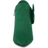 imageAllegra K Womens Pointed Toe Zip Bow Stiletto Heels Ankle BootsEmerald Green