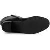 imageAllegra K Womens Round Toe Zip Block Heels Knee High BootsBlack