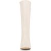 imageAllegra K Womens Round Toe Zip Block Heels Knee High BootsCream White
