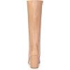 imageAllegra K Womens Round Toe Zip Block Heels Knee High BootsNude