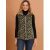 imageAllegra K Womens Stand Collar Zip Up Front Quilted Fleece Vest with Pockets