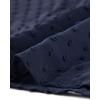imageAllegra K Womens Swiss Dots Blouse Bracelet Sleeves Chiffon Boho Ruffle Neck TopsDark Blue