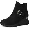 imageAllegra K Womens Platform Ankle Booties Round Toe Wedge Heel BootsBlack