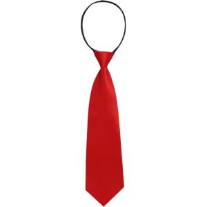 imageAllegra K Mens PreTied Zipper Tie Solid Color Formal Casual Adjustable 8cm Wide TieRed