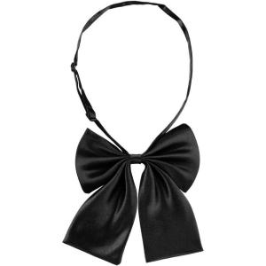 imageAllegra K PreTied Bowknot Bow Tie for Women Adjustable Bowtie Solid ColorBlack