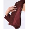 imageAllegra K Button Blazer for Womens Short Suit Collared Crop Tweed JacketWine Red