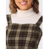 imageAllegra K Plaid Dress for Women Ruffled Sleeveless Vintage Tie Waist ALine Pinafore Overall DressesKhaki Brown