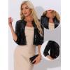imageAllegra K Sequin Jacket for Womens Sparkly Party 34 Sleeve Open Front Crop Bolero Shrug CardiganBlack