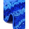 imageAllegra K Sequin Tops for Womens Glitter Short Sleeve Cropped Round Neck Tassel Cocktail Party Sparkly TopRoyal Blue