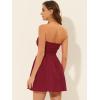 imageAllegra K Strapless Tube Mini Dresses for Womens Flare Solid Cocktail Party DressWine Red