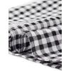 imageAllegra K Summer Gingham Tops for Womens Square Neck Ruffle Cap Sleeve BlousesBlack