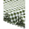 imageAllegra K Summer Gingham Tops for Womens Square Neck Ruffle Cap Sleeve BlousesDark Green