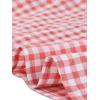 imageAllegra K Summer Gingham Tops for Womens Square Neck Ruffle Cap Sleeve BlousesPink