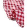 imageAllegra K Summer Gingham Tops for Womens Square Neck Ruffle Cap Sleeve BlousesRed