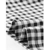 imageAllegra K Summer Square Neck Gingham Tops for Womens Cap Sleeve Tshirts BlousesBlack