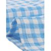 imageAllegra K Summer Square Neck Gingham Tops for Womens Cap Sleeve Tshirts BlousesBlue