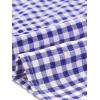 imageAllegra K Summer Square Neck Gingham Tops for Womens Cap Sleeve Tshirts BlousesBlue White