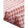 imageAllegra K Summer Square Neck Gingham Tops for Womens Cap Sleeve Tshirts BlousesCameo Brown