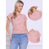 imageAllegra K Summer Square Neck Gingham Tops for Womens Cap Sleeve Tshirts BlousesCameo Brown