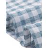imageAllegra K Summer Square Neck Gingham Tops for Womens Cap Sleeve Tshirts BlousesLake Blue