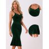 imageAllegra K Velvet Dress for Womens Christmas Spaghetti Straps V Neck Fishtail Evening Cocktail DressDark Green