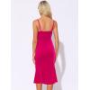 imageAllegra K Velvet Dress for Womens Christmas Spaghetti Straps V Neck Fishtail Evening Cocktail DressHot Pink
