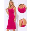 imageAllegra K Velvet Dress for Womens Christmas Spaghetti Straps V Neck Fishtail Evening Cocktail DressHot Pink