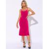 imageAllegra K Velvet Dress for Womens Christmas Spaghetti Straps V Neck Fishtail Evening Cocktail DressHot Pink