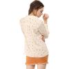 imageAllegra K Womens 1950s Vintage Long Sleeve Printed Button Down TopsBeige Heart